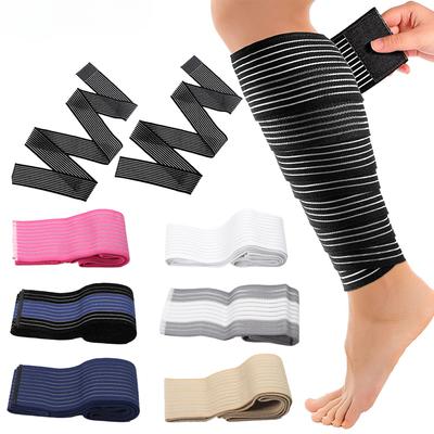 1ks Elastická lýtková kompresní bandáž Sportovní kineziologická páska pro kotník zápěstí koleno lýtko stehno Omotávky Podpora Chránič(40-300cm)