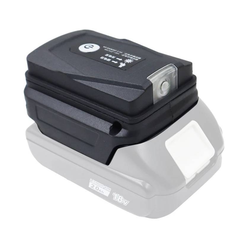 Makita 18v Lithium Ion Battery Power Adapter With Led Light Dual Usb Charger For Power Tools