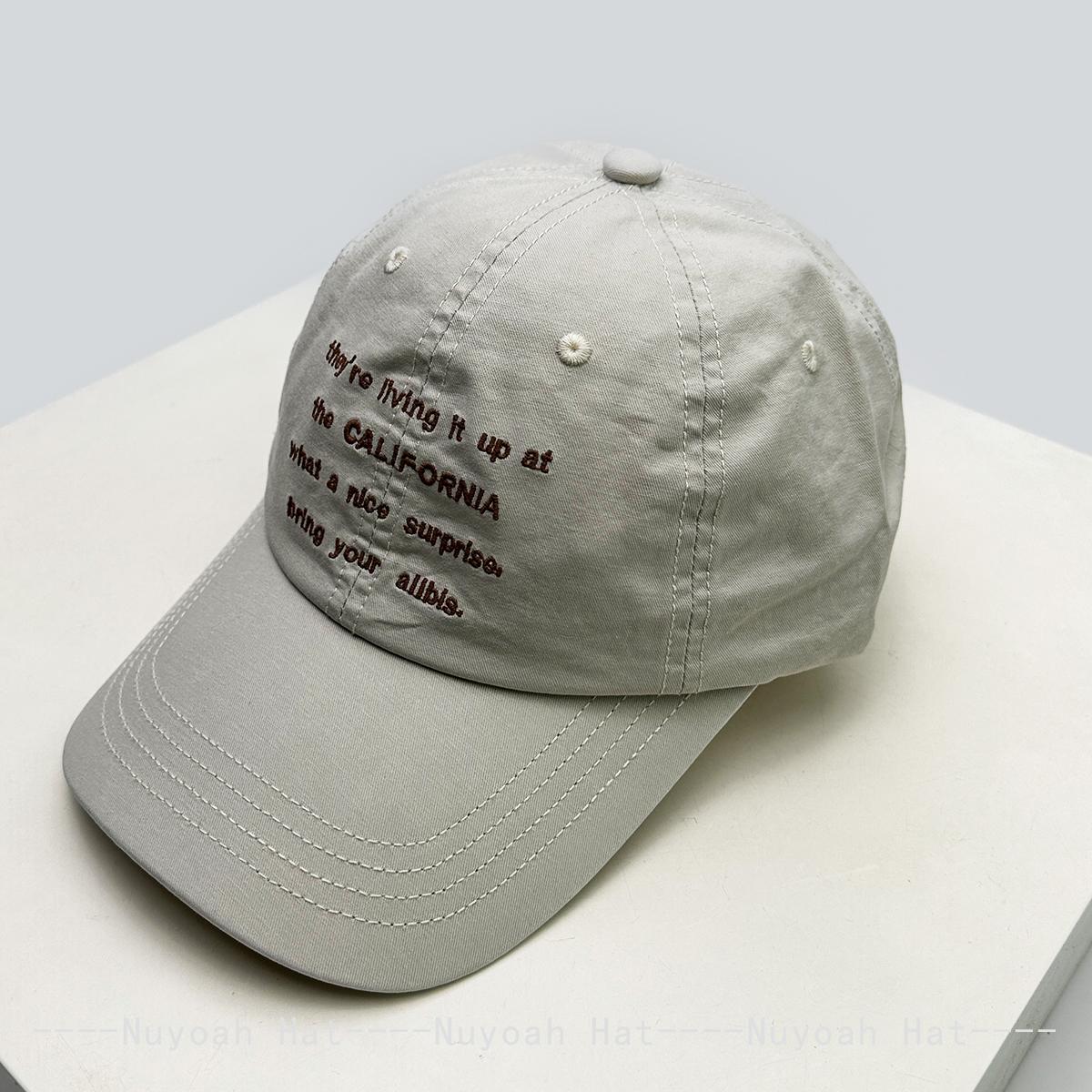 

New Men Women Simple Korean Embroidered Letters Baseball Hats Sunshade Casual Versatile Peaked Caps Outdoor Fashion Ins Couple 58-61cm