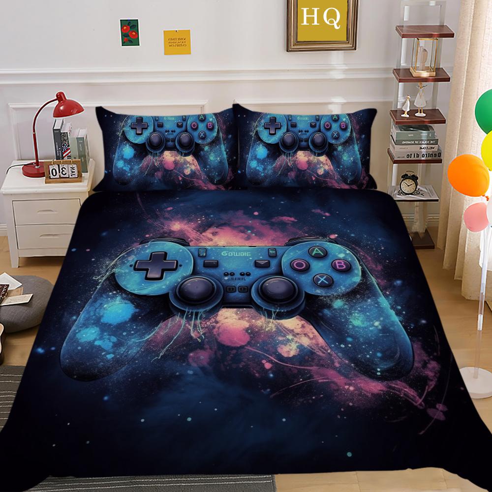Capa de Edredom Estilo Jogo para Meninos Colchas para Casa Conjunto de Roupa de Cama Tamanho Queen Capa de Roupa de Cama da Moda Ternos de Roupa de Cama para Adolescentes