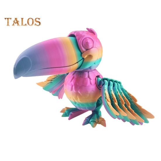 

3D-печатный орнамент тукан шарнирный тукан с подвижными крыльями клюв антистрессовый непоседа тукан игрушка для декора стола дети взрослые подарок S разноцветный