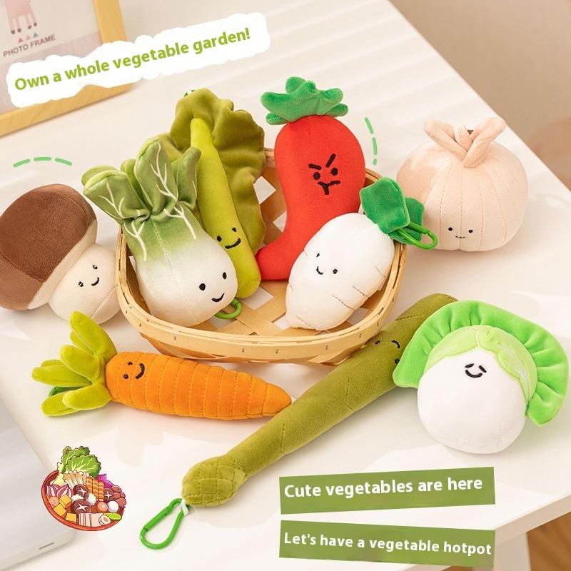 Vegetable and Fruit Pendants Cute Soft Plush Toy Doll Desktop Bag Ornaments Children's Gifts