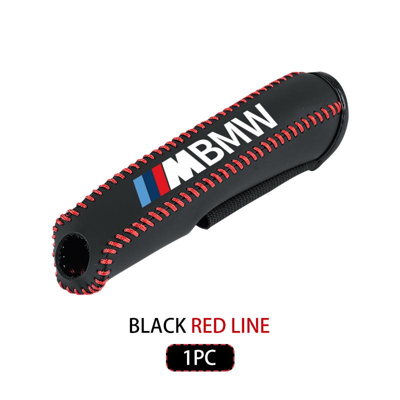 WSQK5 Leather Car Handbrake Cover Non-slip Brake Brake Protector Sleeve For BMW Performance M E87 E30 E46 E28 F35 G20 E93 F20 X3 X
