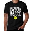 Softball Makes Me Happy You Not So Much  Softball Fan TShirt Lightweight Running TShirt