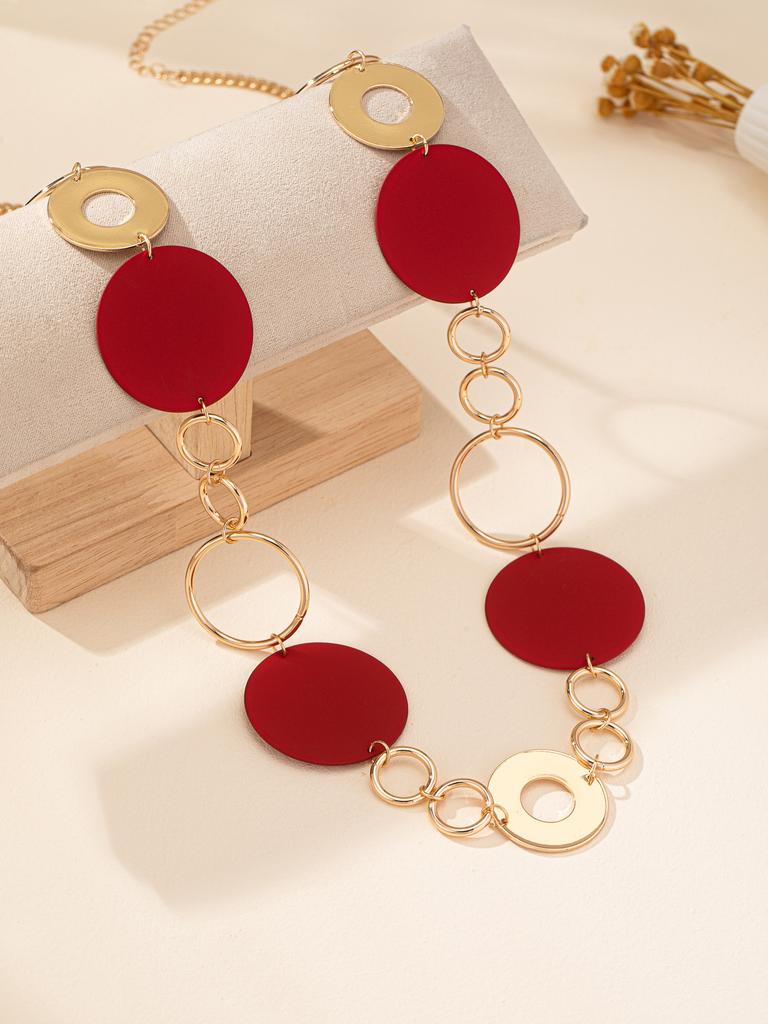 Stylish And Versatile, Simple And Cold Wind, Ring Alloy Women'S Long High-End Exquisite Necklace