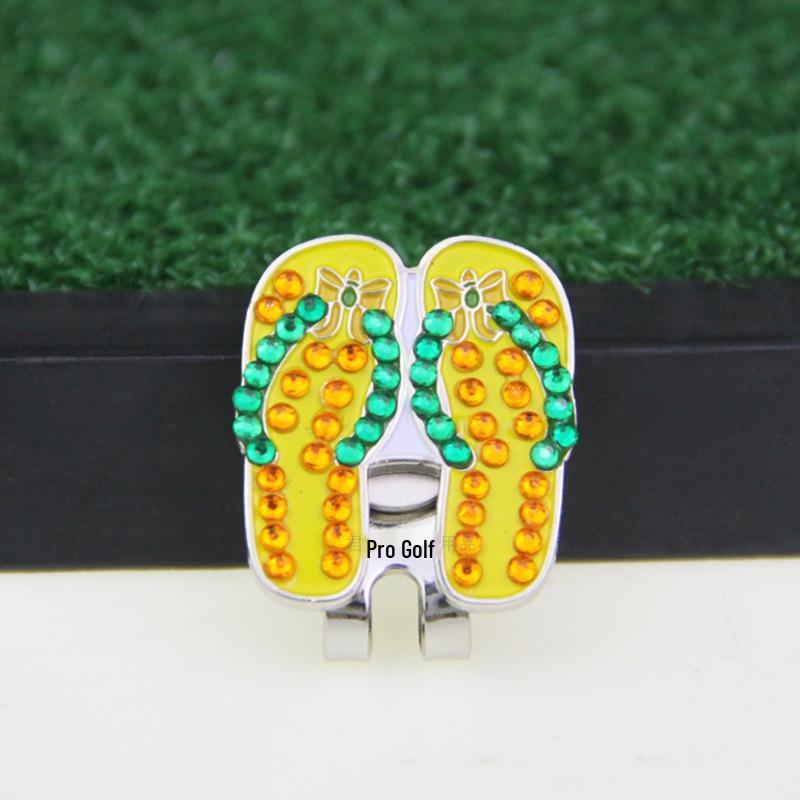 

Магнитный клип для гольф-шляпы со стразами и съемным маркером для мяча - Подарок из нержавеющего цинкового сплава