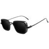 Unisex Vintage Square Frame Sunglasses: Trendy Metal Thick-Rimmed Outdoor Fashion