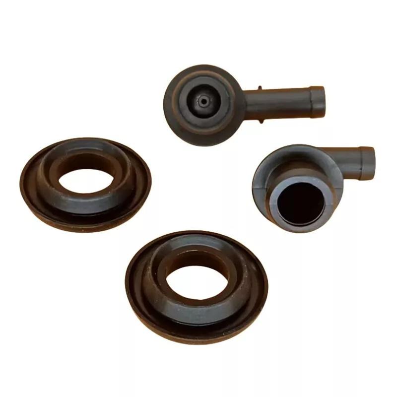 PCV Valve & Grommet 4PCS Black 53013360AA 53030497 02946079 For 1997-2006 Jeep Wrangler TJ Wrangler Cherokee
