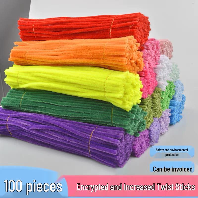 DIY Bouquet Plush Twist Stick for Children's Handmade Toy Creations - Hair-Safe Material, Ideal for Crafting