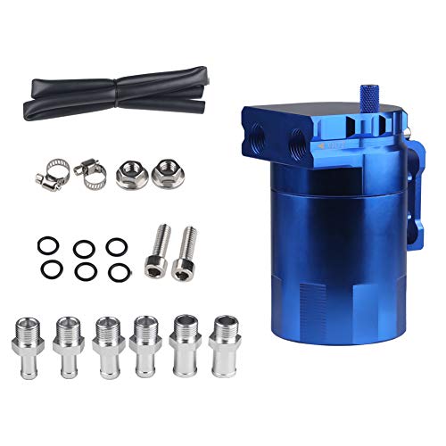 

Универсальный маслоуловитель 300 мл, цилиндрический, алюминиевый, с перегородками, фитинги с наружным диаметром 9 мм/12 мм/15 мм в комплекте, для автомобилей/мотоциклов, синий