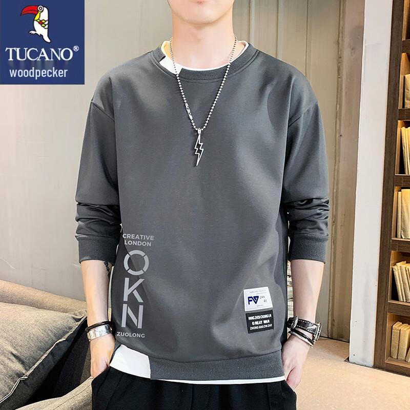 Tucano Men's Loose Fit Round Neck Casual Sweatshirt