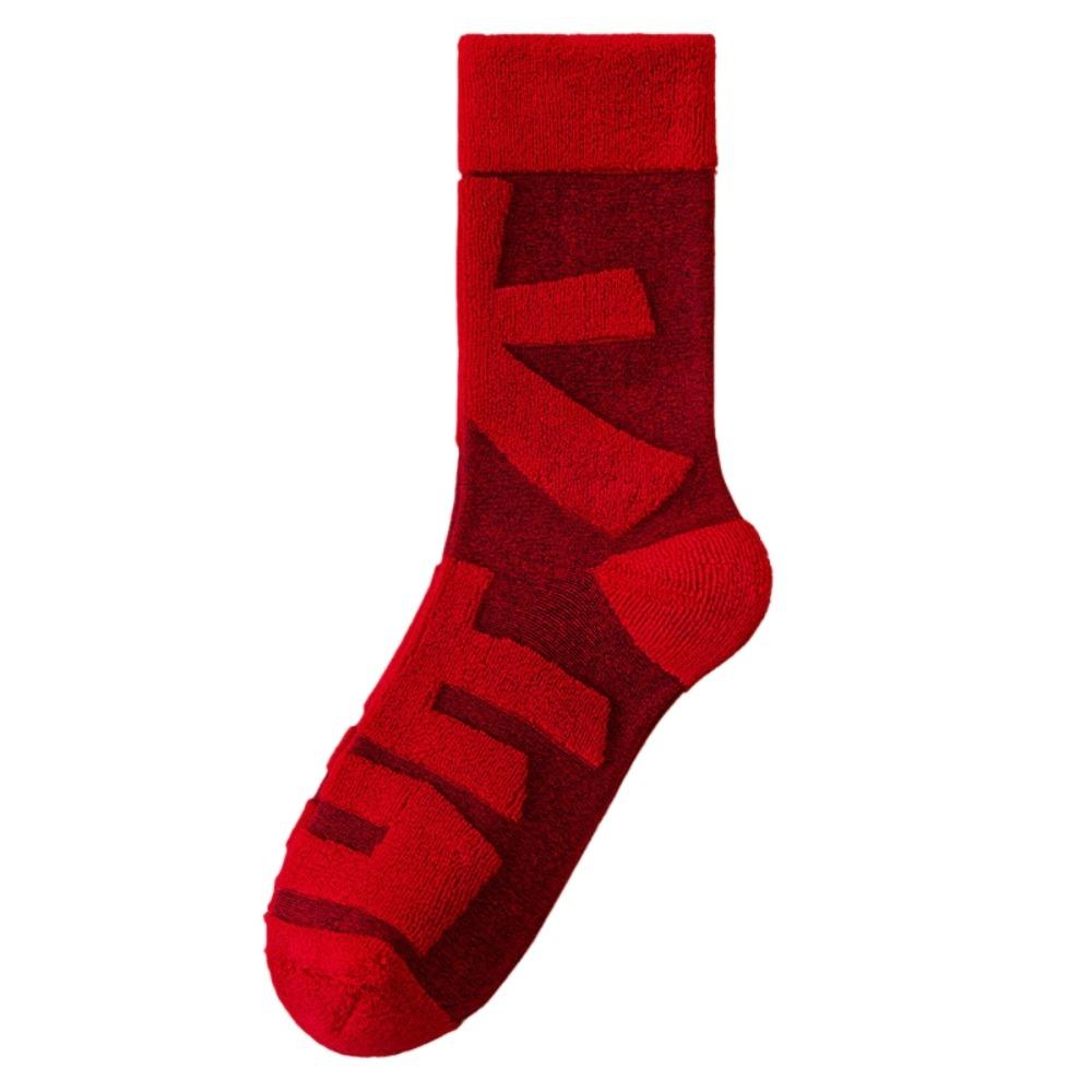 

Cartoon Horse New Year Tube Socks Blessing Words Red Cotton Socks Year of The Horse Socks Gift Luck EU 36-44