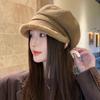 Fisherman Hat Women's Autumn and Winter New Fashion Revealing Small Versatile Basin Hat Plus Velvet Warmth Ear Protection Octagonal Hat Trendy