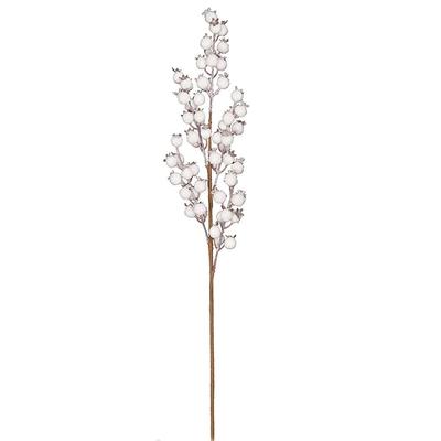 DIY Fashion Artificial 5 Forks 1Pcs White Berry Branches Berry Stems Fruit Plant Snow Tree
