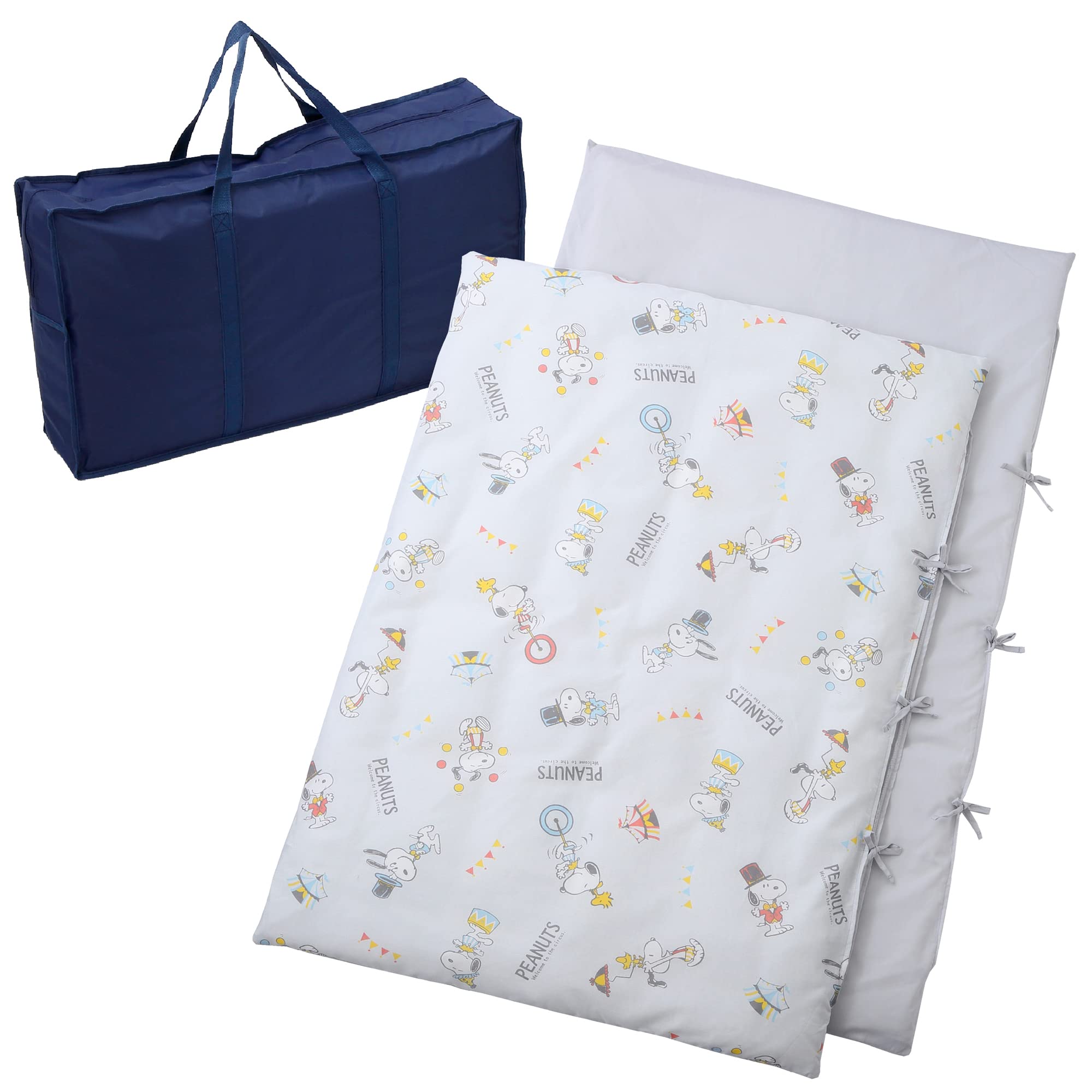 

nishikawa Snoopy Nap Futon 5 Nursery Поставляется с местом для хранения Можно использовать как удобное место для сна Серый WF52656001 80 x 110 70 x 120 см [Nishikawa] Комплект, серый