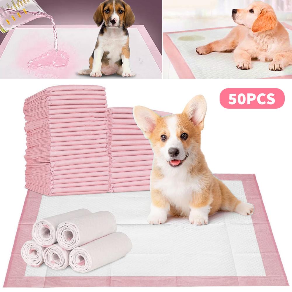 50pc Pet Diaper 60*90cm 60*60cm Dogs Diapers Disposable Puppy Training Pee Pads Quick Dry Surface Mat Clean Cushion Dog Supplie