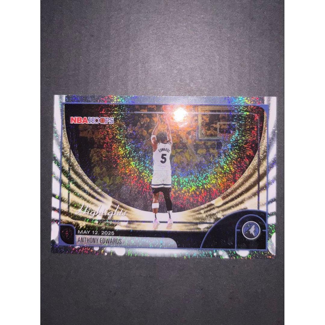 Used Anthony Edwards NBA Hoops Card