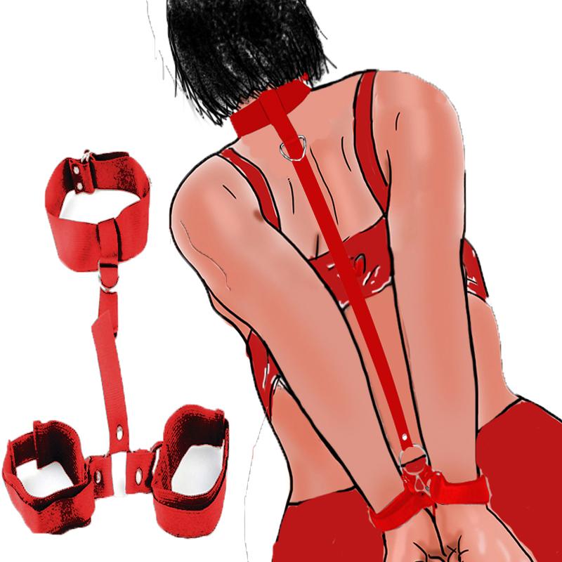 Bdsm Alternative Binding Handcuffs Sex Toy Sponge Handcuffs Adult Bandage with Breast Clip Binding Set Fetish Flirt Adult