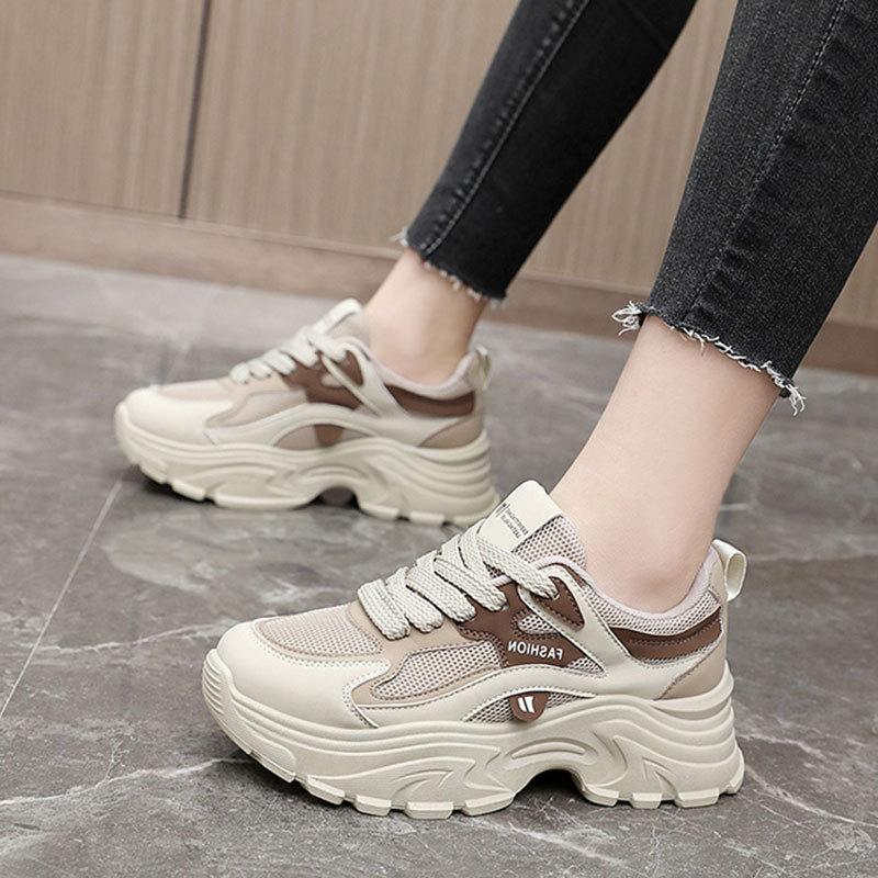 Popular breathable sports shoes comfortable versatile casual shoes women's spring 2025 new pregnant women not tired feet dad shoes