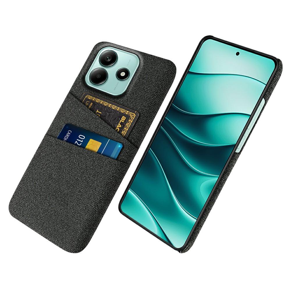 For Xiaomi Redmi Note 14 5G Case Cloth+Hard PC Phone Cover with Dual Card Slots