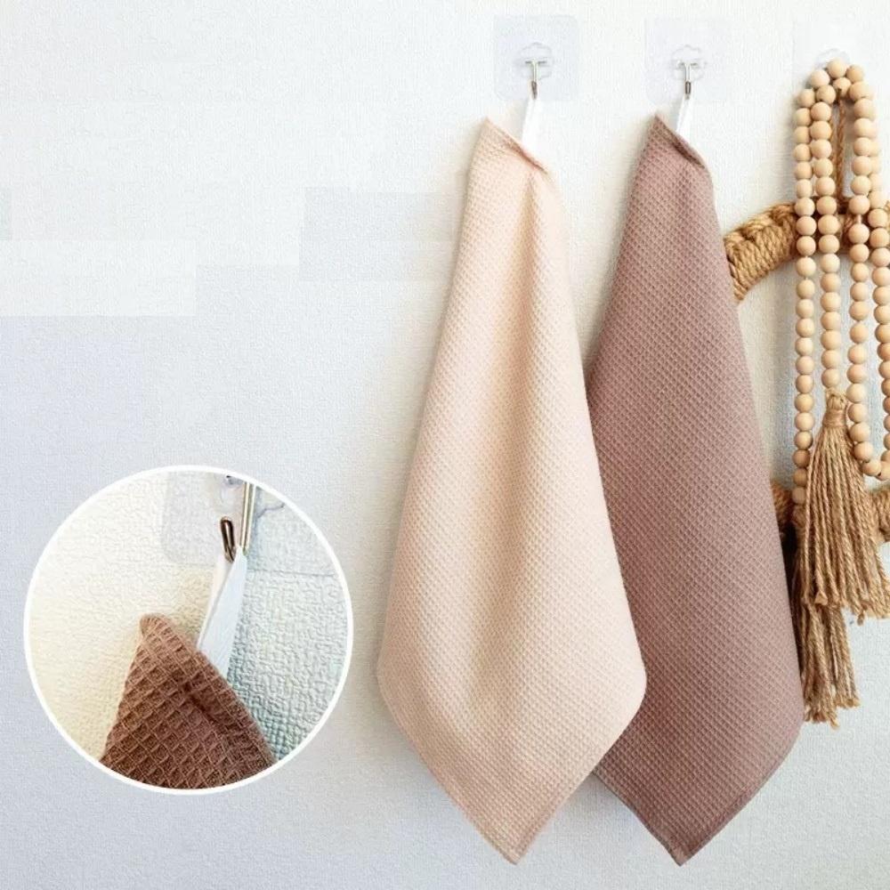 4pieces of Pure Cotton Waffle-pattern Face Towels, Dish Cloths, Tea Towels, Tablecloths, with Strong Water Absorption Capability