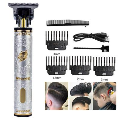Sangelar Weißer Haarschneider für den Haushalt, zwei Gemälde, wählen Sie Retro-moderne professionelle Friseurwerkzeuge, USB-Lade-Haarschneidemaschine