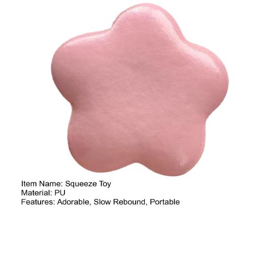 Slow-Rising Toy Plum Blossom Cookie Squeeze Toy Soft PU Fidget for Stress Relief Wet Sticky Texture Portable Decompression Gadget for Kids Adults