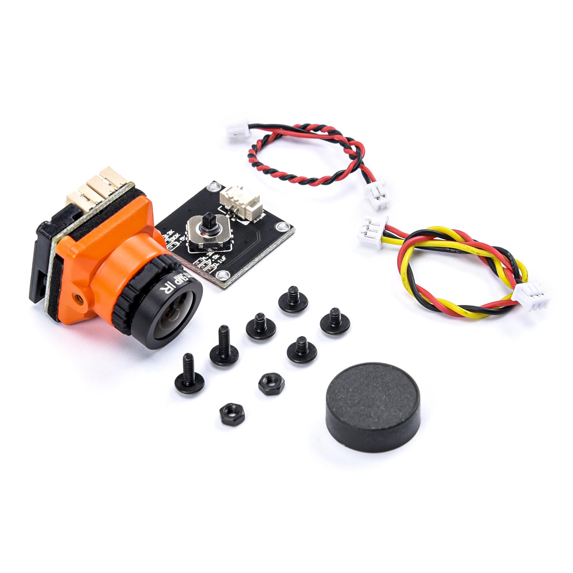 

Mini1/3 CMOS 1500TVL B19 Mini FPV Camera 2.1mm Lens Power 5V-30V PAL / NTSC With OSD Internal Adjustable For RC FPV Racing Drone помаранчевий