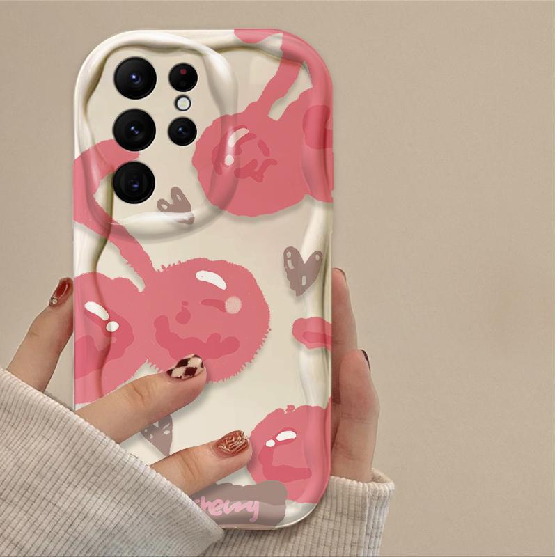 Kirsch Erdbeer Handyhülle Für Samsung Galaxy S25 S24 Ultra S23 S22 S21 S20 Plus FE A56 A36 A26 Stoßfest Weiche Silikonhülle