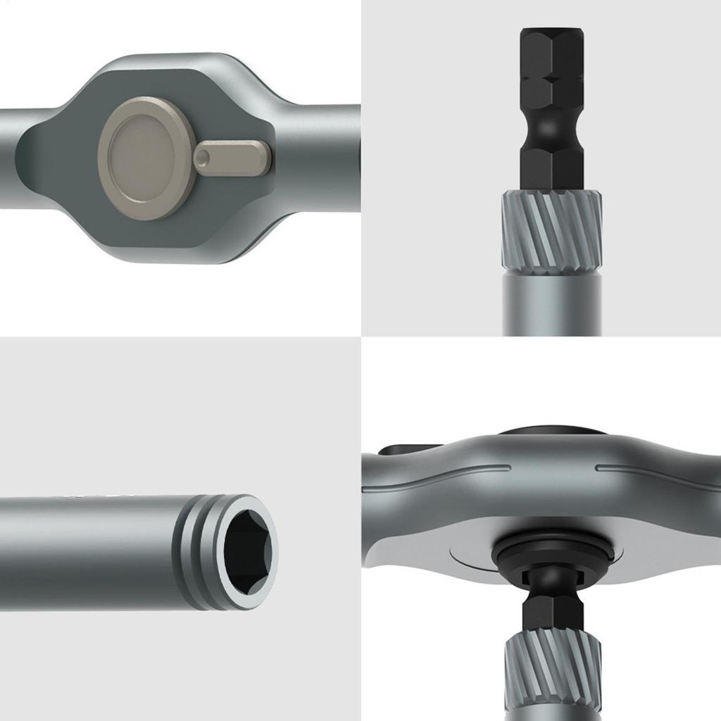 Multi-function Ratchet Screwdriver Set Compact T-Handle Repair Kit With Bits For Electronics Automotive Maintenance