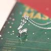 Beixi Hirschgeweih Halskette - Sterling Silber Hirsch Anhänger Schlüsselbein Kette für Damen - Elegantes und Exquisites Silber Schmuck Geschenk