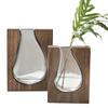 Nordische massive Holz-Glas-Vase
