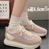 Fashion 2024 New Women Square Heel Sneakers Spring/Autumn Casual Rubber Ladies Platform Shoes Lace-up New Women's Vulcanize Shoes