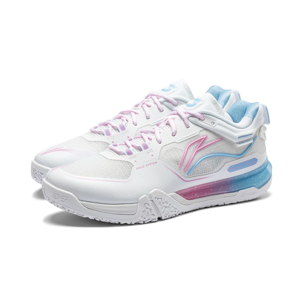 Li Ning Slip Resistant, Abrasion Resistant, Breathable, Support, Balance Low top Badminton Shoes Unisex White AYAV001-1