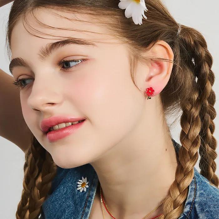 Laura Petit Blossom Tinted Flower Earrings