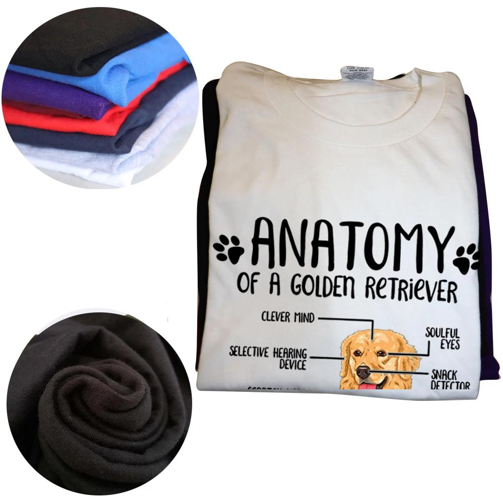 Funny Anatomy Golden Retriever Dog Lover T Shirts Graphic Streetwear Short Sleeve Birthday Gifts Summer T-shirt Mens Clothing