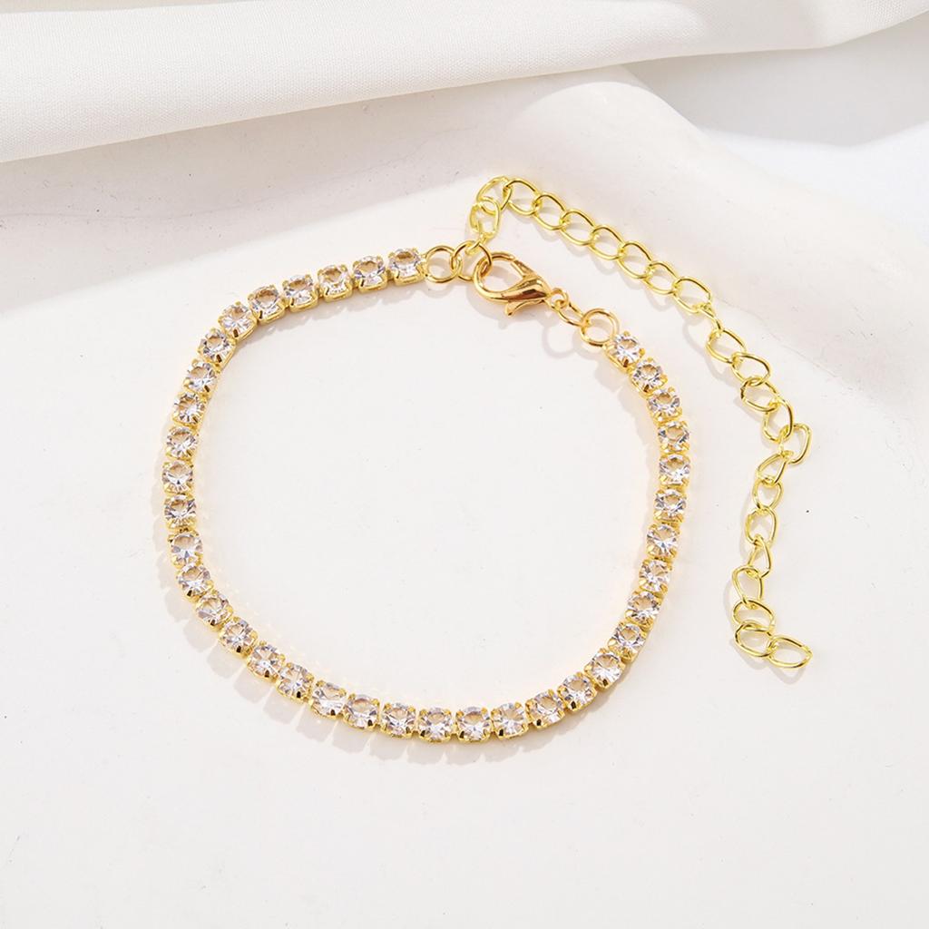 Adornos para Pies de Pedrería, Tobillera Ajustable, Tobillera de Cristal con Doble Corazón