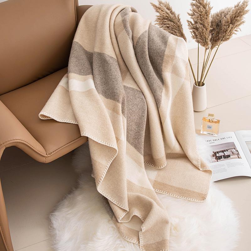 

New Autumn and Winter Women s High End Wool Scarf Korean Style Plaid Versatile Casual Warm Scarf