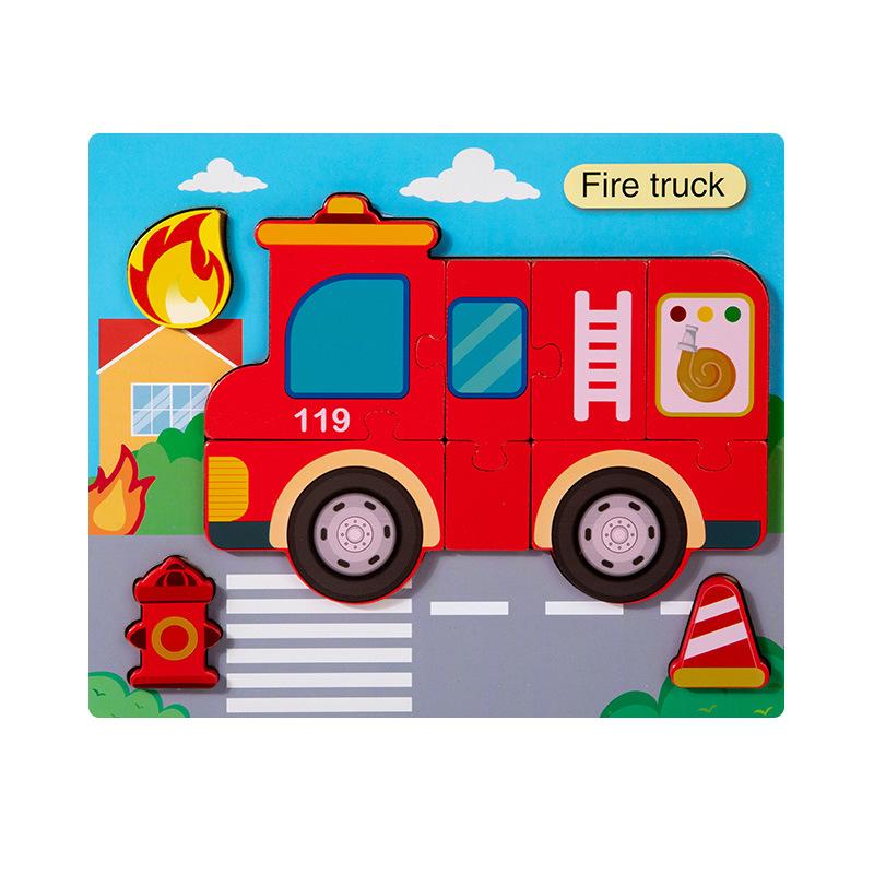 Kognitive 3D dreidimensionale Puzzle-Spielzeuge für Kinder 0-3 Jahre, frühpädagogische Lernpuzzle aus Holz