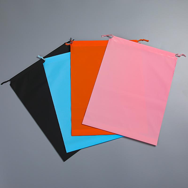 Frosted Black Drawstring Bag - Portable Sun Protection Travel & Storage Solution