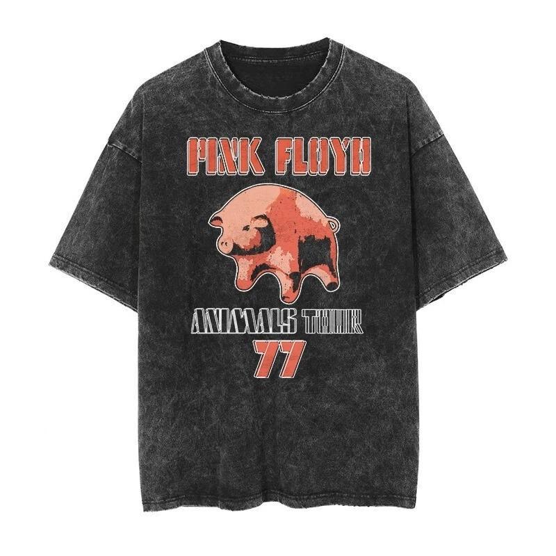 

Pink Floyd The Dark Side Of The Moon Призма Райдужний Трикутник Графіка Вінтажний Кислотний Прання Зношений Оверсайз Класична Рок-Група Ретро 90-х Бутлег L
