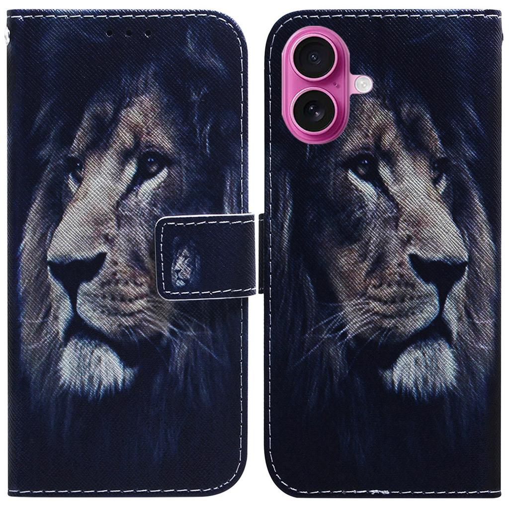 For iPhone 17 Wallet Case Pattern Print Leather Phone Cover