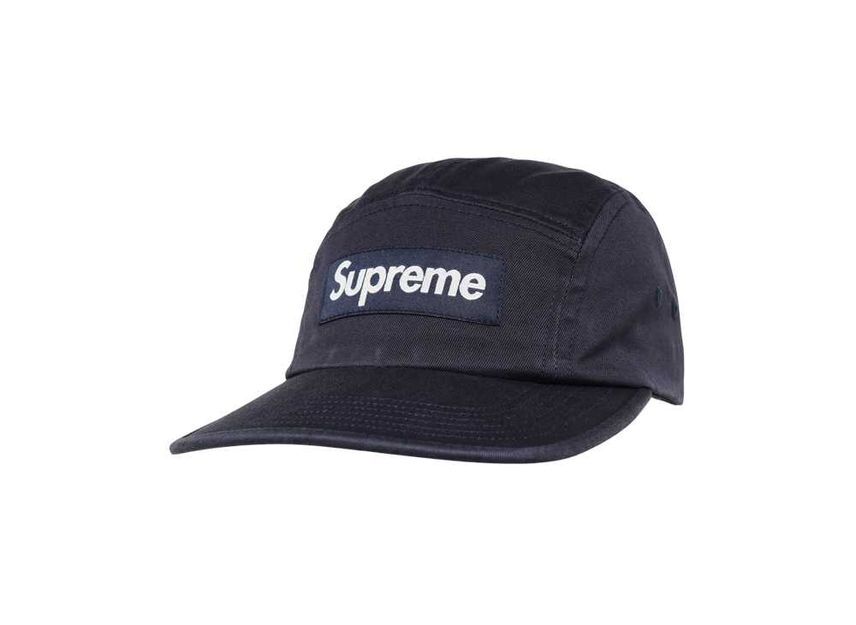 Supreme Washed Chino Twill Camp Cap Navy One-Size