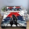 Samurai Art Three-Piece Set Soft Comfortable Duvet Cover Bedding Set Included 1*Duvet Cover & 2*Pillowcases, Gift
