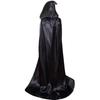 Halloween Black Satin Grim Reaper Vampire Cloak Costume for Adults & Kids