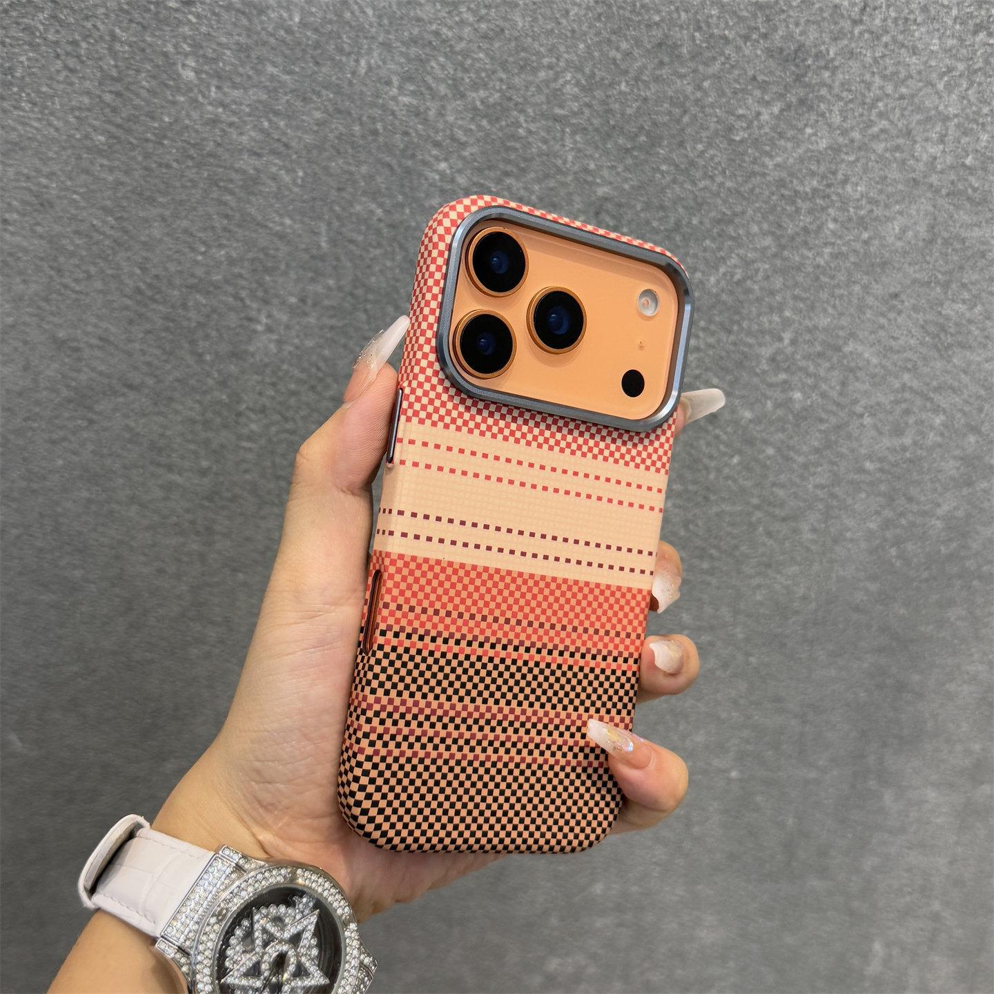 iPhone 17 Pro Max Sunset Moonrise Kevlar Magnetic Case, fits iPhone 16 & 15 15 Pro Max