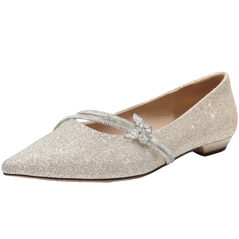 Belle Women s Flat Pointed Toe Low-Cut Pumps 38
