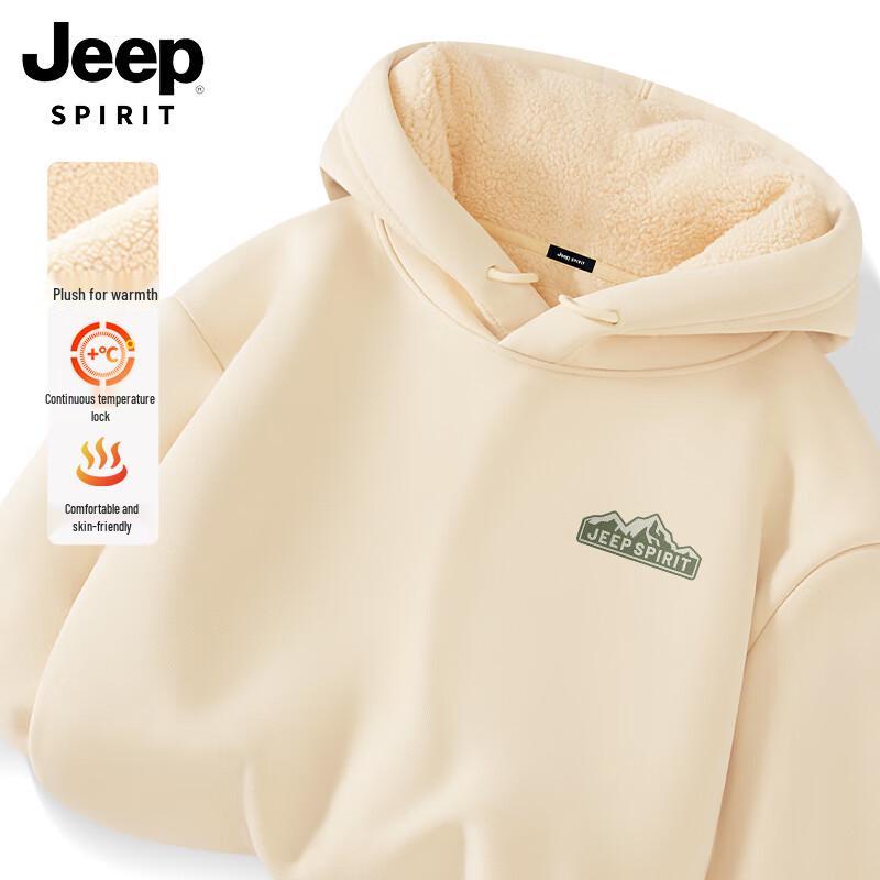 

JEEP SPIRIT Men s Heavyweight 420G Fleece Hooded Sweatshirt 3XL