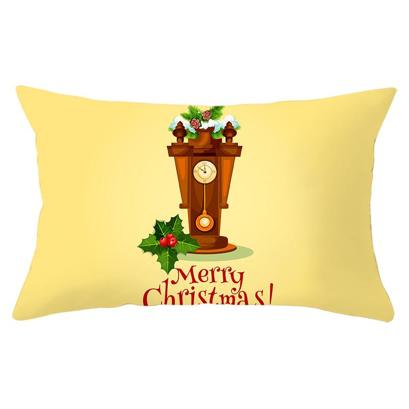 New Christmas Peach Skin Waist Pillowcase Gold Series Sofa Cushion Cover Bedside Pillow Cover