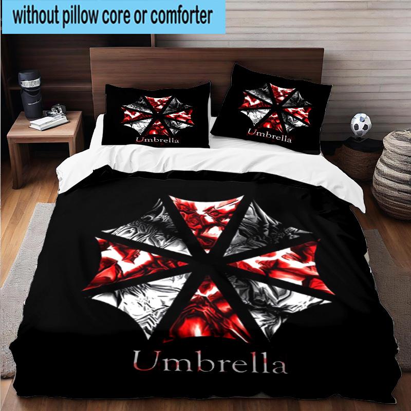 3PCS Umbrella Symbol 3pcs Bedding,Including 3PCS Duvet Cover And 2pcs Pillowcases Perfect for Christmas,Ideal for Bedroom, Dormitory